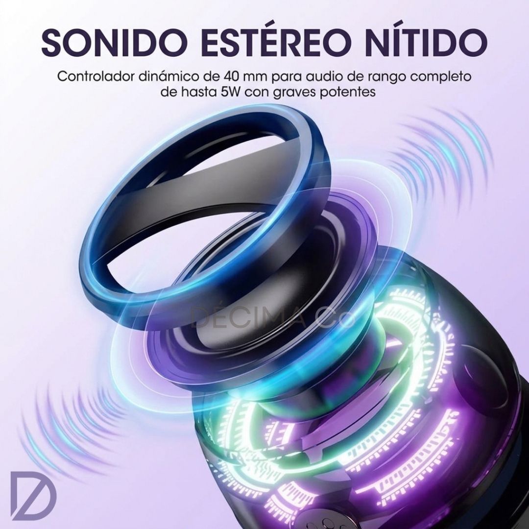 Mini Parlante RGB - Soporte Magnético