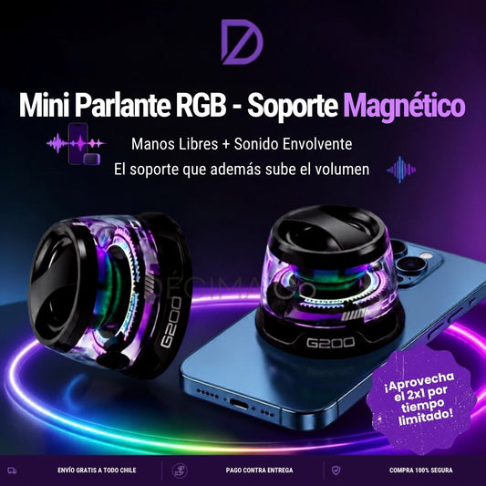 Mini Parlante RGB - Soporte Magnético