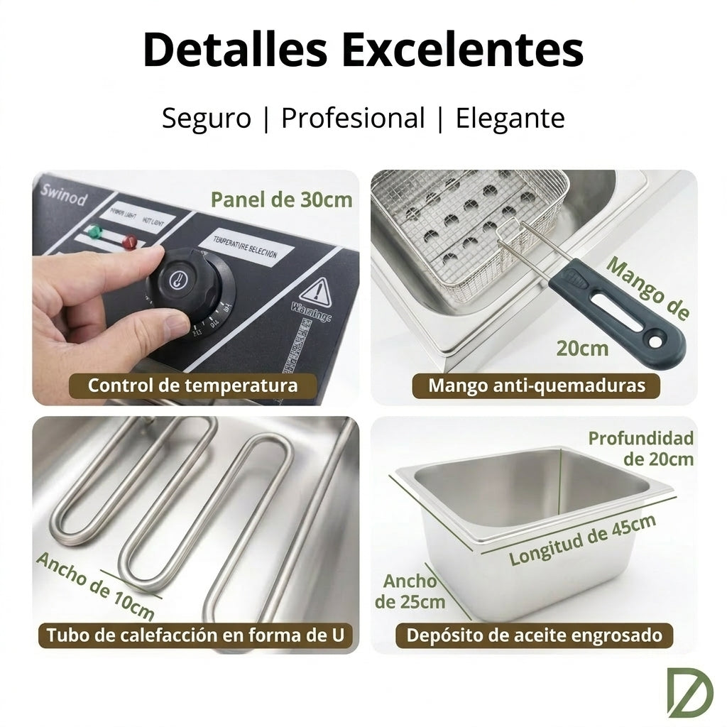 Freidora Eléctrica - 6 Litros