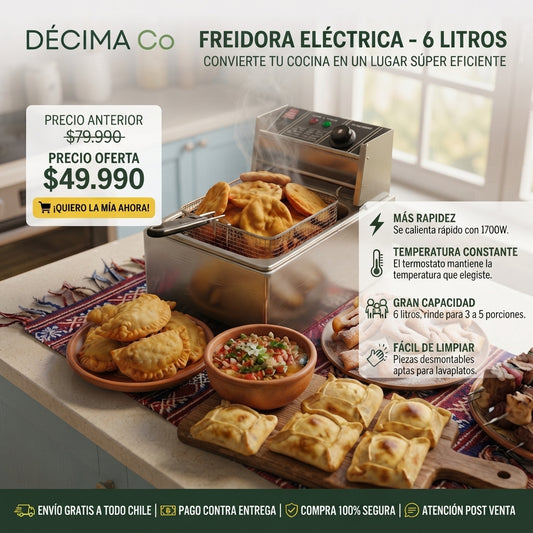 Freidora Eléctrica - 6 Litros